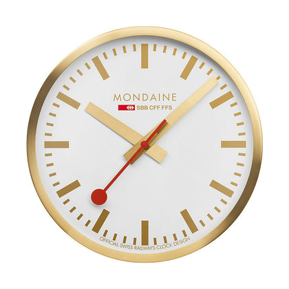 Mondaine Clock GOLD 25 cm