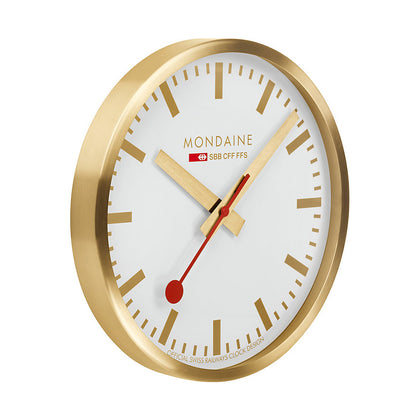 Mondaine Clock GOLD 25 cm
