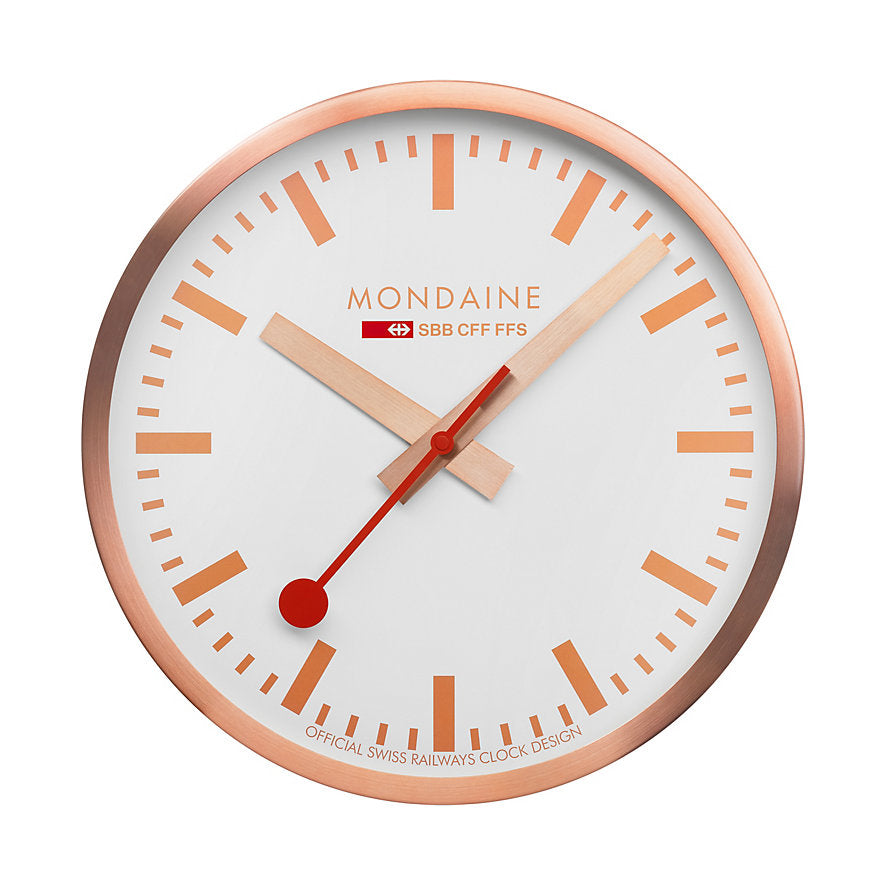 Mondaine Clock COPPER 25 cm